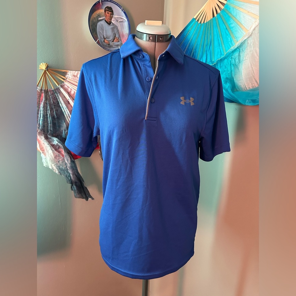NWT Under Armour Blue Polo Size XS